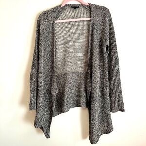 EILEEN FISHER | XS Cardigan | Mixed Linen and Wool Blend | Gray | Hi Lo Style